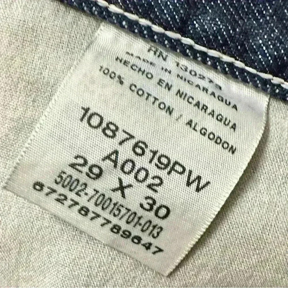 Vintage 90s Patched Rustler Dark Wash Denim Jeans Made in USA Size 28x25 - Picture 7 of 12